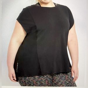 LIVI, Short Sleeve Boat Neck Fabric Block